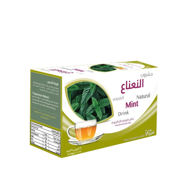 Flowers Viola Natural Mint Drink, Dried Mint Leaves, 24 Sachets