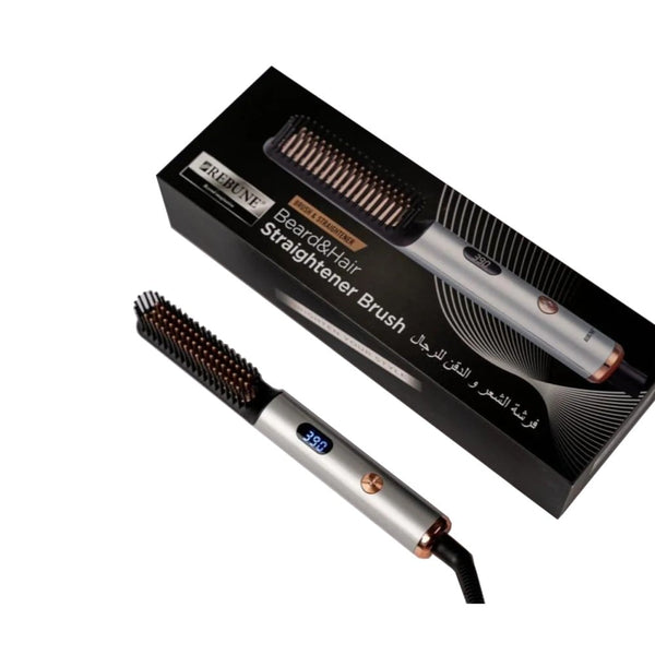 Rebune Thermal Hair and Beard Straightening Brush RE-2020