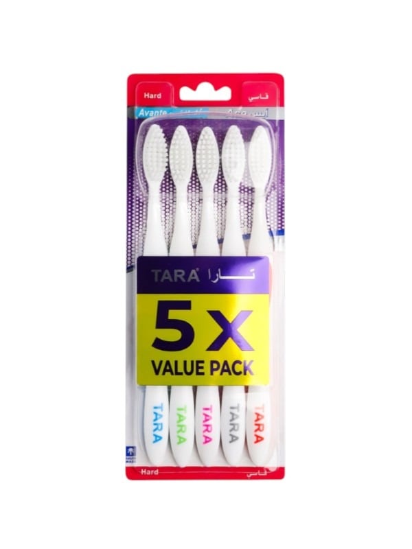 Tara Ice Hard Toothbrush 5 Pieces | Assorted Colors