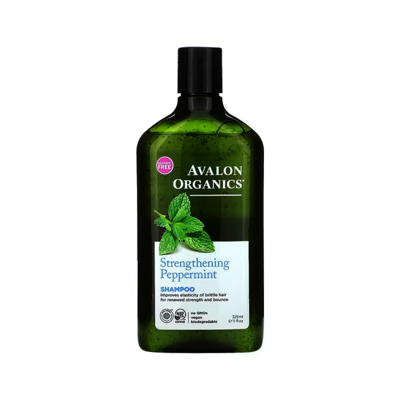 Avalon Organics Strengthening Shampoo with Mint Extract for Healthy Hair 325ml