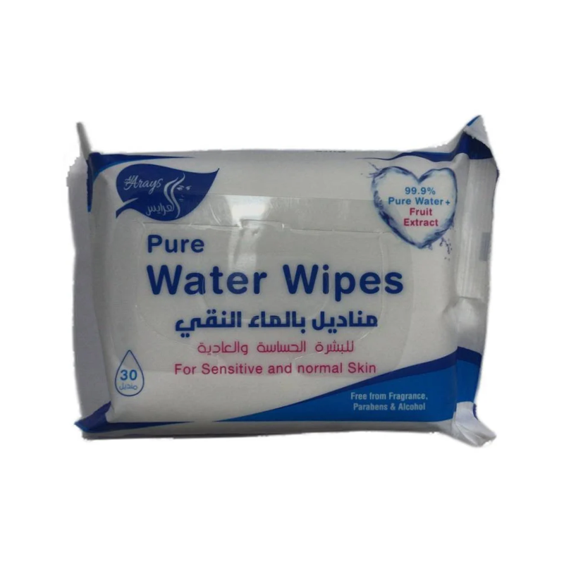 Al Arayes Bridal Wet Wipes, Purified Water, Perfume-Free, 30 Count
