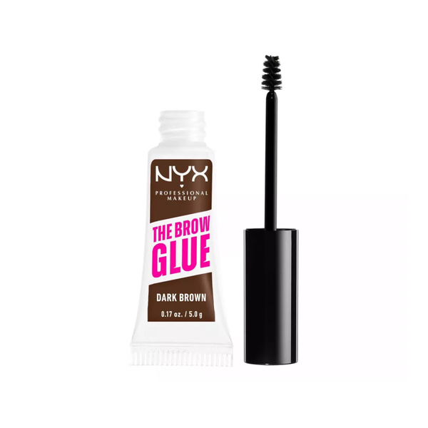 Nyx Brow Glue Eyebrow Gel Dark Brown 16-Hour Hold 0.17 fl oz