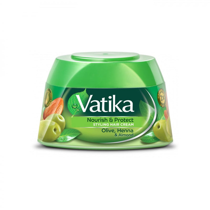 Vatika Hair Cream with Olive, Henna & Almond for Brittle, Weak Hair, 210ml