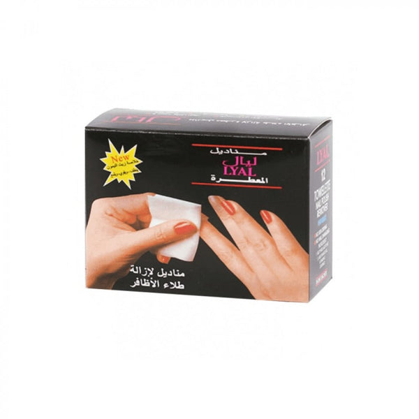 Lyal Nail Polish Remover Wipes 12 Count Travel Size
