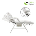 Salon System Mobile White Beauty and Massage Chair with Wheels