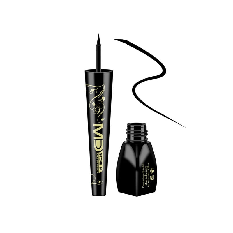 Black Liquid Eyeliner Sensitive Eyes Precision Tip MD 3.5ml