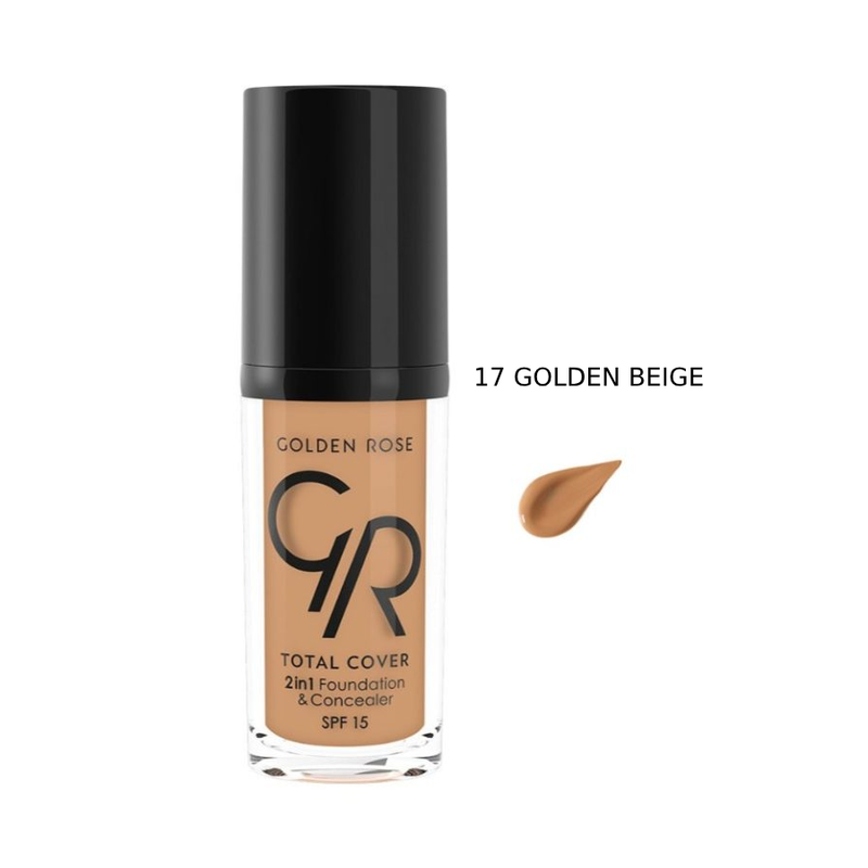 Golden Rose Total Cover 2in1 Foundation & Concealer Full Coverage Golden Rose 30