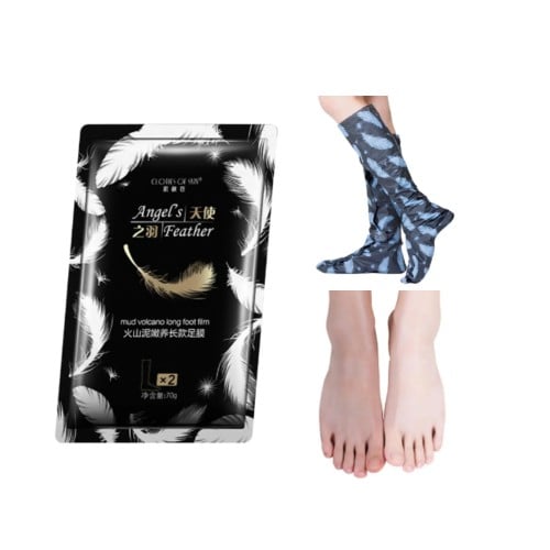 Foot Peel Mask with Volcanic Clay for Exfoliation, 2 Pieces