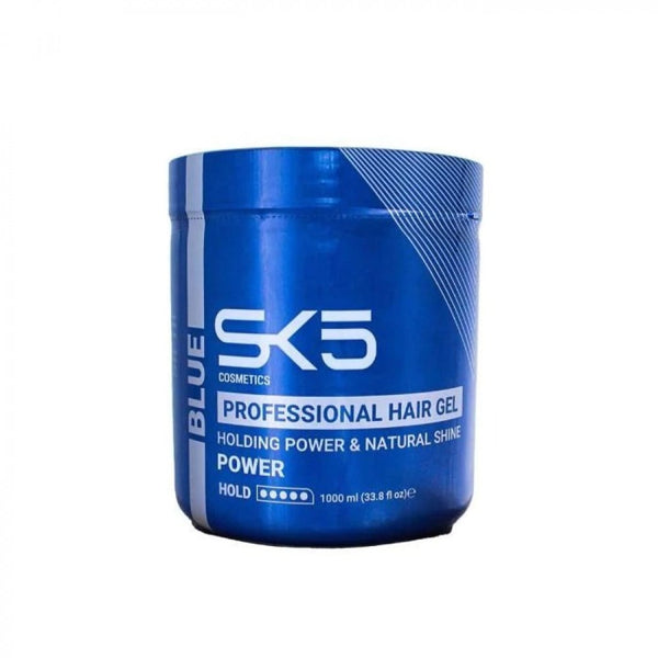 Blue Hair Gel Strong Hold Natural Shine SK Five 1000ml