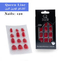 Queen Line Artificial Nail Set with Glue 24 Count
