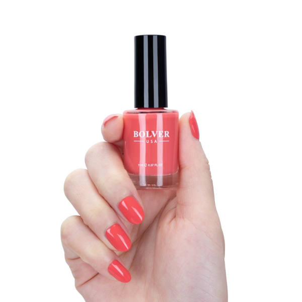 Bolver Nail Polish Carmine 723 Quick-Dry High-Gloss UV Resistant