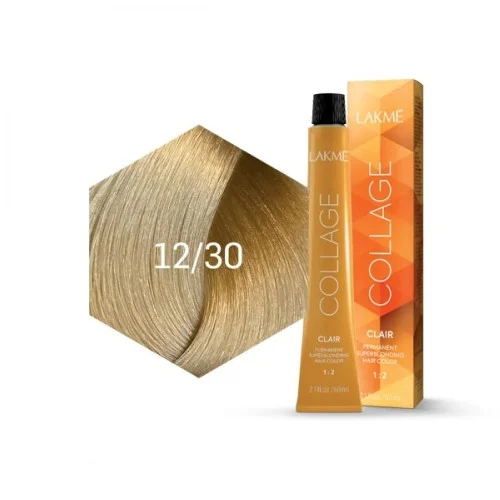 Lakme Permanent Hair Color 12.30 Light Golden Blonde 60ml