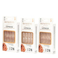 Benetti London Empress Nail Set, Natural Look, 3 Pieces