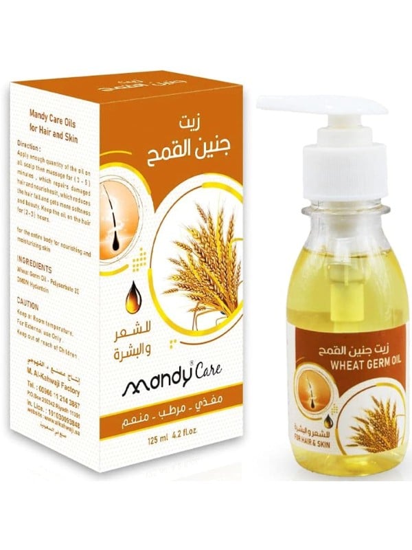 Mandy Care Wheat Germ Oil - Hair and Skin, Vitamin E, 125 ml