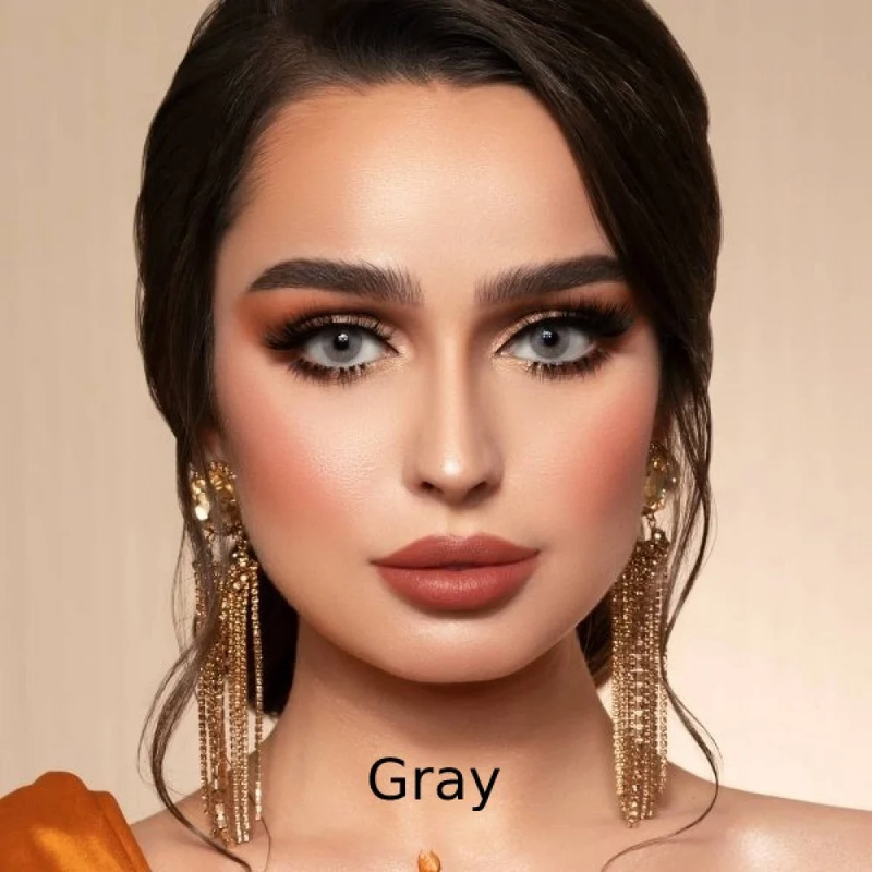 Monthly Contact Lenses Gray HydraClear Natural Look Luminous 2 Pack