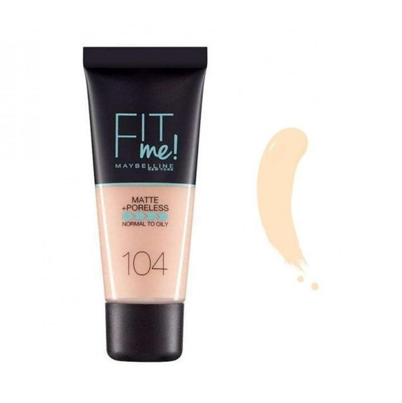 Fit Me Matte & Poreless Foundation Soft Ivory 104 Maybelline 30ml