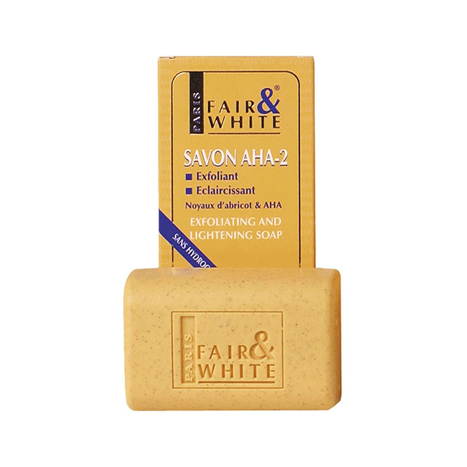 Fair & White Exfoliating Soap with Fruit Acids for Body Renewal, 200g