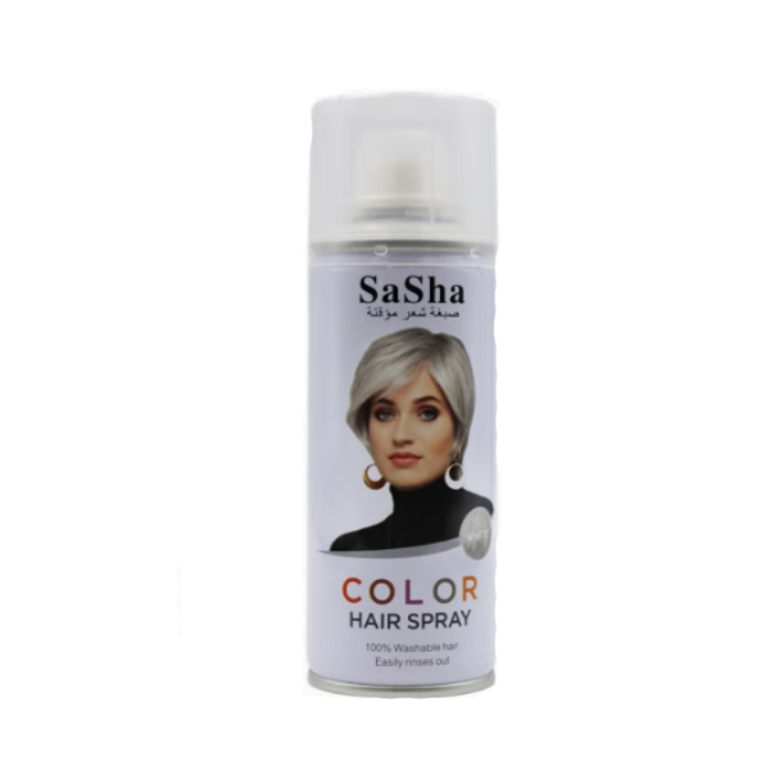 Sasha Temporary Hair Color Spray White 130ml Washable