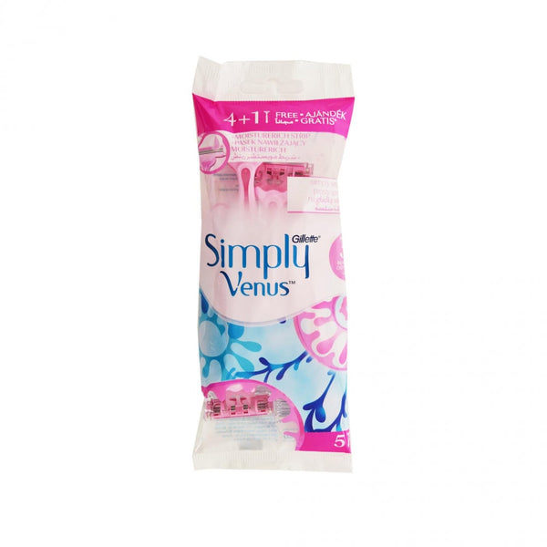 Gillette Simply Venus 3-Blade Razors for Women, 5 Count