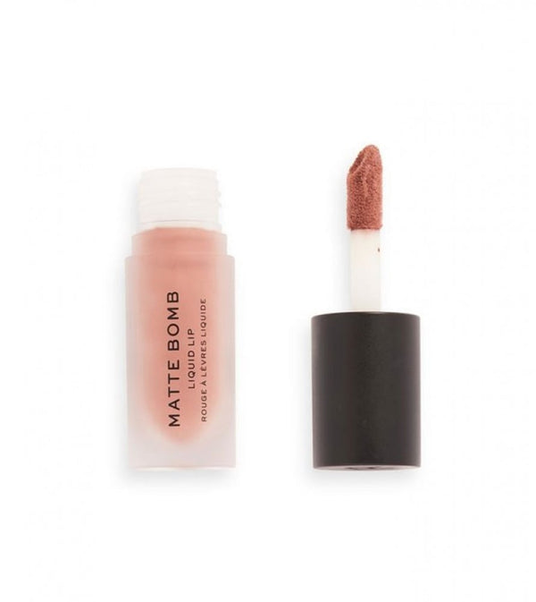 Revolution Matte Bomb Liquid Lipstick, Soft Brown, Long-Lasting