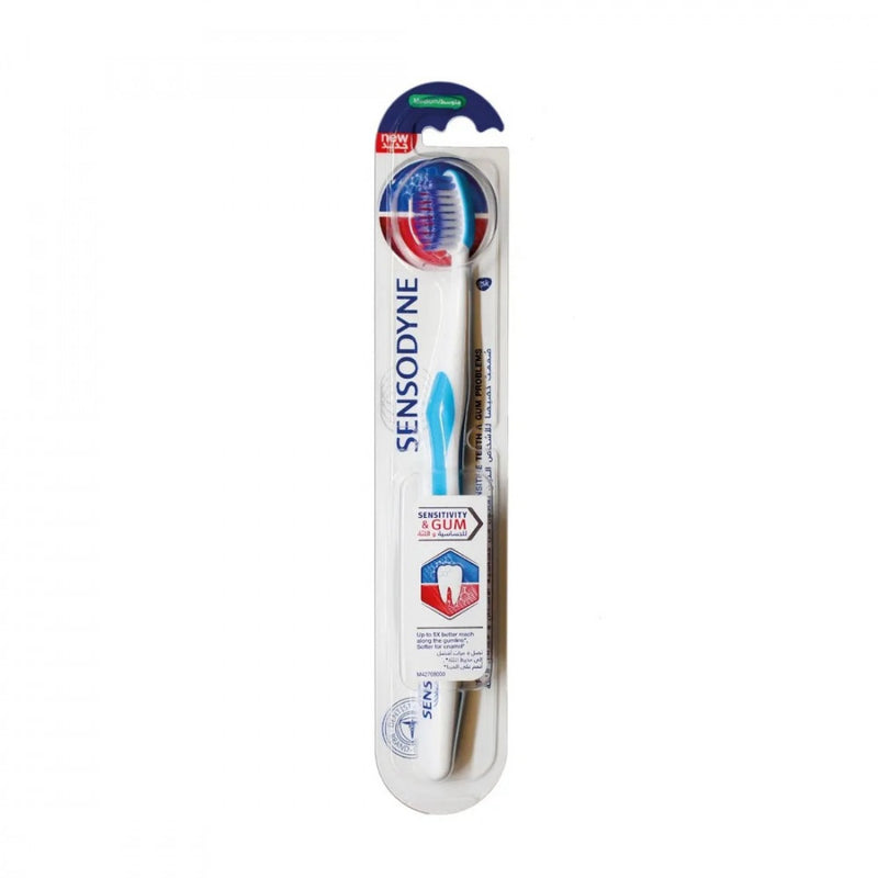 Sensodyne Medium Toothbrush for Sensitive Teeth and Gums, Compact Head