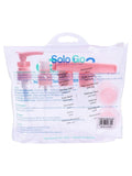 Solo Go Empty Travel Bottle Set with Hair Brush 8 PCS