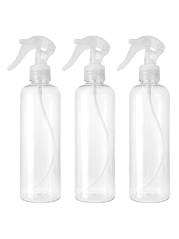 Spray Bottles Set 3 x 500ml Clear Plastic