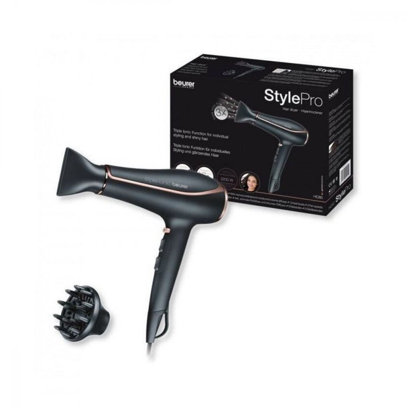 Beurer HC80 Ionic Hair Dryer 2200W with 3 Heat Settings