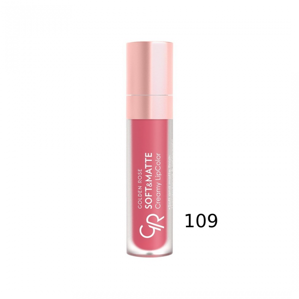 Golden Rose Soft Matte Creamy Lipstick 109 with Jojoba & Avocado Oil 5.5 ml