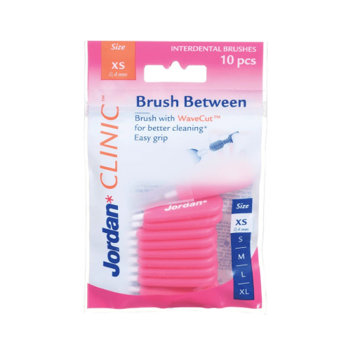 Jordan Clinic Interdental Brushes 0.4mm Reusable Handle 10 Count