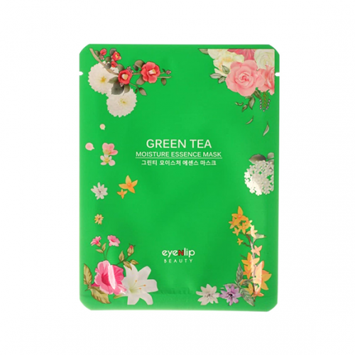 Eyenlip Green Tea Oil Extract Mask - Moisturizing Sheet Mask, 25 Pack