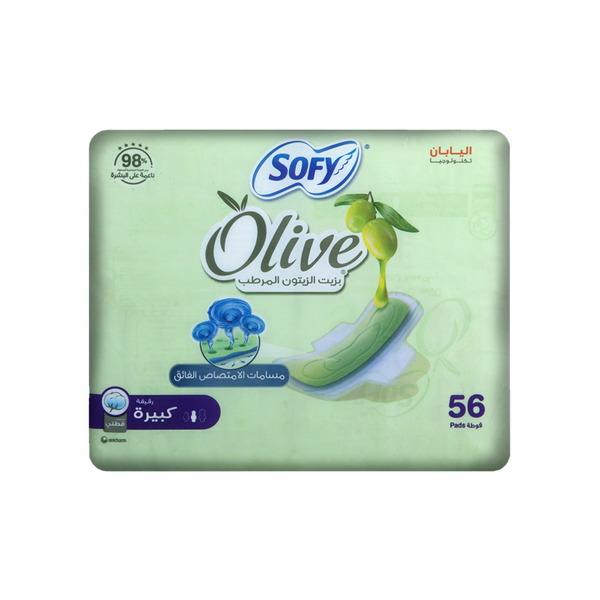 Sofy Olive Oil Sanitary Pads Large 29cm 56 Count
