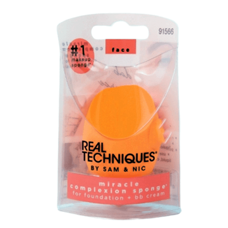 Real Techniques Makeup Sponge, Orange, Blending Tool, 2 Pack